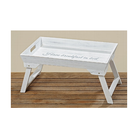 Plateau en bois blanc "Petit-déj au lit" Plateau en bois blanc "Petit-déj au lit"