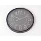 Horloge  en métal noir  chiffres blanc 48 cm "Tempo"