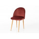 Chaise en velours bordeaux