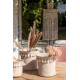Cache pot en ciment beige "Boho"
