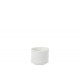 Cache pot en ciment blanc imitation tissage
