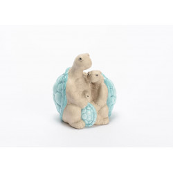 Statuette famille tortue