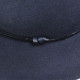 chapeau feutre bleu marine avec lien cuir