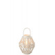 Lanterne perle en bambou blanc
