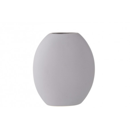Vase ovale haut plat en céramique mauve clair