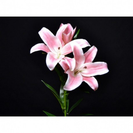 Lys rose en branche artificielle Lys rose en branche artificielle