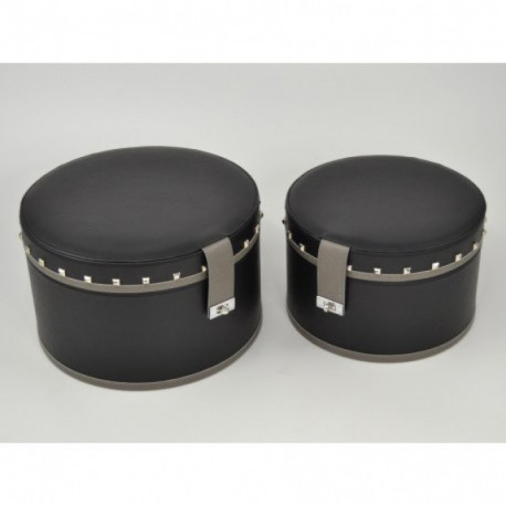 Boites chapeau noir imitation cuir LIZZY Boites chapeau noir imitation cuir LIZZY