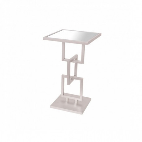 TABLE PIEDS MAILLONS CARRES ARGENT TABLE PIEDS MAILLONS CARRES ARGENT