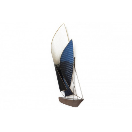 VOILIER DOUBLE VOILES BLEU-BLANC - BEAUX-ARTS VOILIER DOUBLE VOILES BLEU-BLANC - BEAUX-ARTS