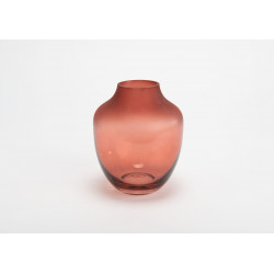 Vase Rose en verre