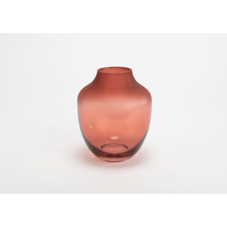 Vase Rose en verre