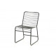 Fauteuil filaire en métal noir