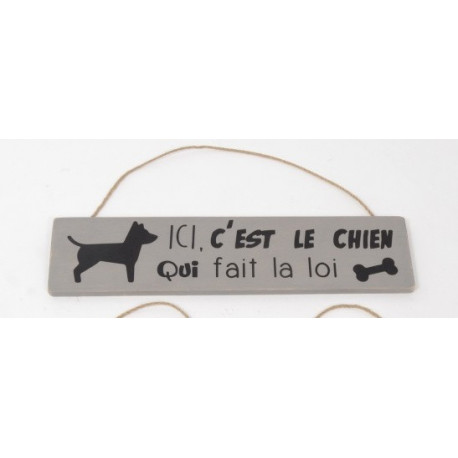 Pancarte humoristique Chien et Chat.