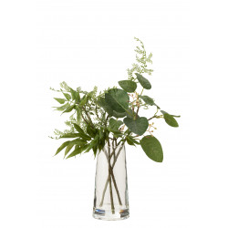 Vase avec composition artificiel de feuillage "Branche"