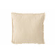 Coussin Feuille  en coton beige