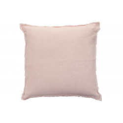 Coussin délavé Lin rose en cotton