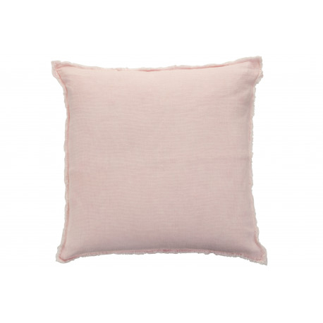 Coussin délavé Lin rose en cotton