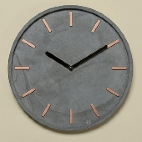 Horloge murale en beton gris Gela