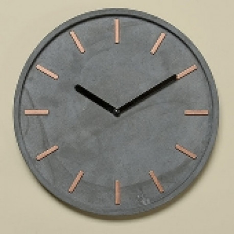 Horloge murale en beton gris Gela Horloge murale en beton gris Gela