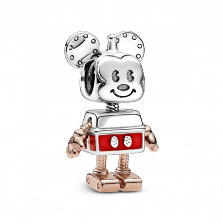Pandora — Charm Disney Mickey Robot Argent et Pandora Rose