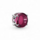 Pandora — Charm Argent Massif Rose Fuchsia
