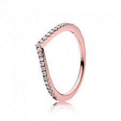 Pandora — Bague Vœu Scintillant Métal doré à l'Or Rose 14 carats — T.52