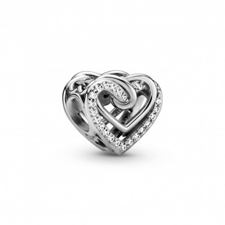 Charm Entrelacés de Coeurs Scintillants PANDORA MOMENTS Charm Entrelacés de Coeurs Scintillants PANDORA MOMENTS