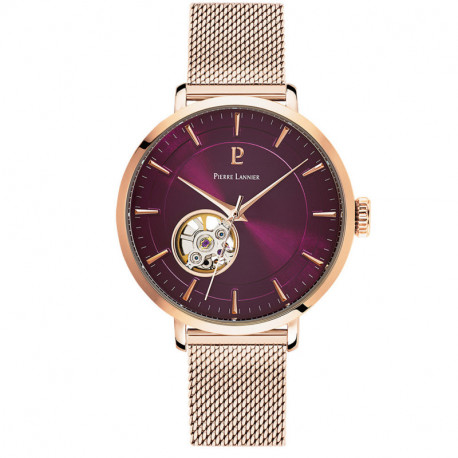 Montre Femme PIERRE LANNIER, Automatique Acier Milanais Rosé Montre Femme PIERRE LANNIER, Automatique Acier Milanais Rosé