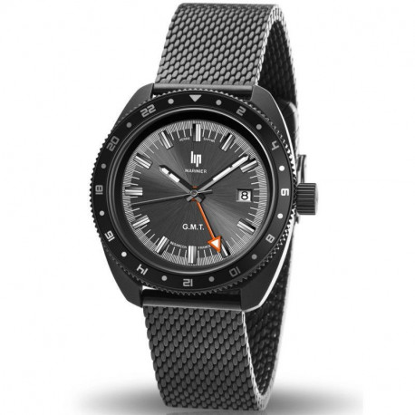 Montre Homme Marinier G.M.T. Noire LIP Montre Homme Marinier G.M.T. Noire LIP