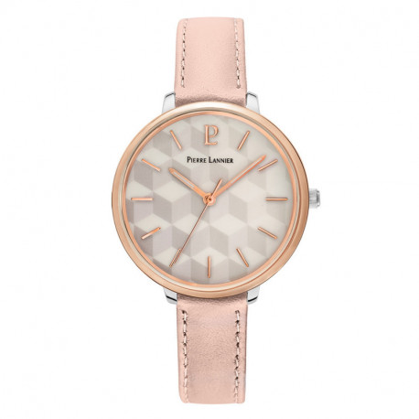 Montre Femme PIERRE LANNIER, Mirage Cuir Rose Montre Femme PIERRE LANNIER, Mirage Cuir Rose