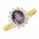 Bague Femme Marquise Or Jaune 9 Carats Amethyste et Pierres d'oxydes de zirconium Collection Kristina