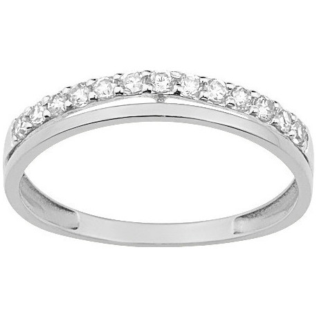 Bague Femme Or Blanc 9 Carats avec Pierres Collection Pauline Bague Femme Or Blanc 9 Carats avec Pierres Collection Pauline