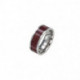 Bague Homme Acier et Bois Taille 60 JOURDAN