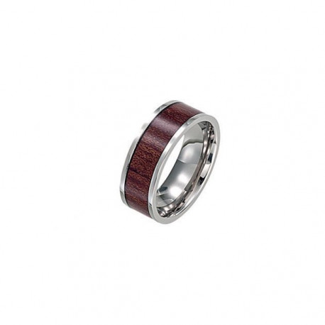 Bague Homme Acier et Bois Taille 60 JOURDAN Bague Homme Acier et Bois Taille 60 JOURDAN