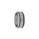 Bague Homme Acier et Résine Noire Taille 64 JOURDAN