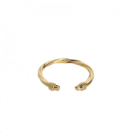 Bague Fine Emma & Chloé Mirach Dorée Ouverte Bi-Texturée Taille Unique Bague Fine Emma & Chloé Mirach Dorée Ouverte Bi-Texturée Taille Unique