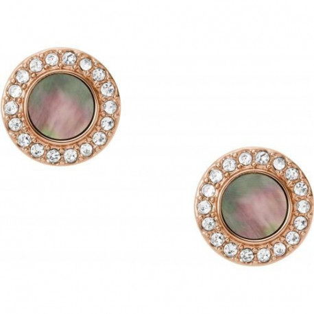 Boucles d'Oreilles Femme Couleur Rosé et Nacre Fossil Boucles d'Oreilles Femme Couleur Rosé et Nacre Fossil