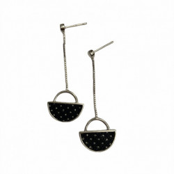 Boucles d'Oreilles Femme Fantaisie en Laiton Rhodié Argenté