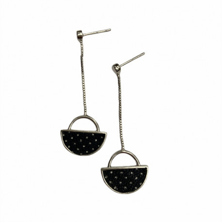 Boucles d'Oreilles Femme Fantaisie en Laiton Rhodié Argenté Boucles d'Oreilles Femme Fantaisie en Laiton Rhodié Argenté