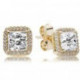 Pandora — Boucles d'Oreilles Puces Or 14 Carats Oxydes de Zirconium