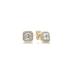 Pandora — Boucles d'Oreilles Puces Or 14 Carats Oxydes de Zirconium