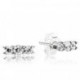 Boucles d'Oreilles Scintillantes Couleur Argent et Pierres PANDORA