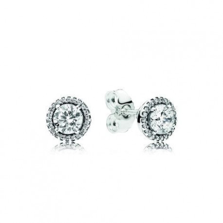 Boucles d'Oreilles ElÈgance Rond Classique Couleur Argent et Pierres PANDORA Boucles d'Oreilles ElÈgance Rond Classique Couleur Argent et Pierres PANDORA