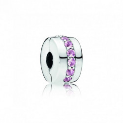 Charm Clip Rangee Scintillante Rose PANDORA MOMENTS