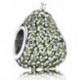 Pandora — Charm Argent Massif Pierre Verte