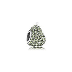 Pandora — Charm Argent Massif Pierre Verte