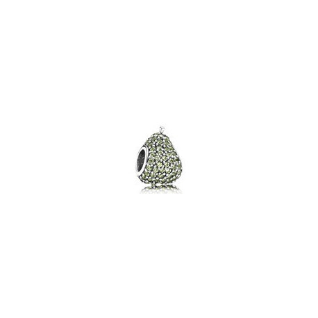 Pandora — Charm Argent Massif Pierre Verte