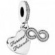 Pandora — Charm Pendant Cœur Amis Pour La Vie
