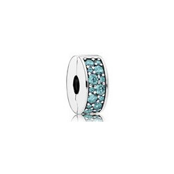 Charm Clip Pave Bleu-Vert PANDORA MOMENTS