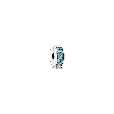 Charm Clip Pave Bleu-Vert PANDORA MOMENTS